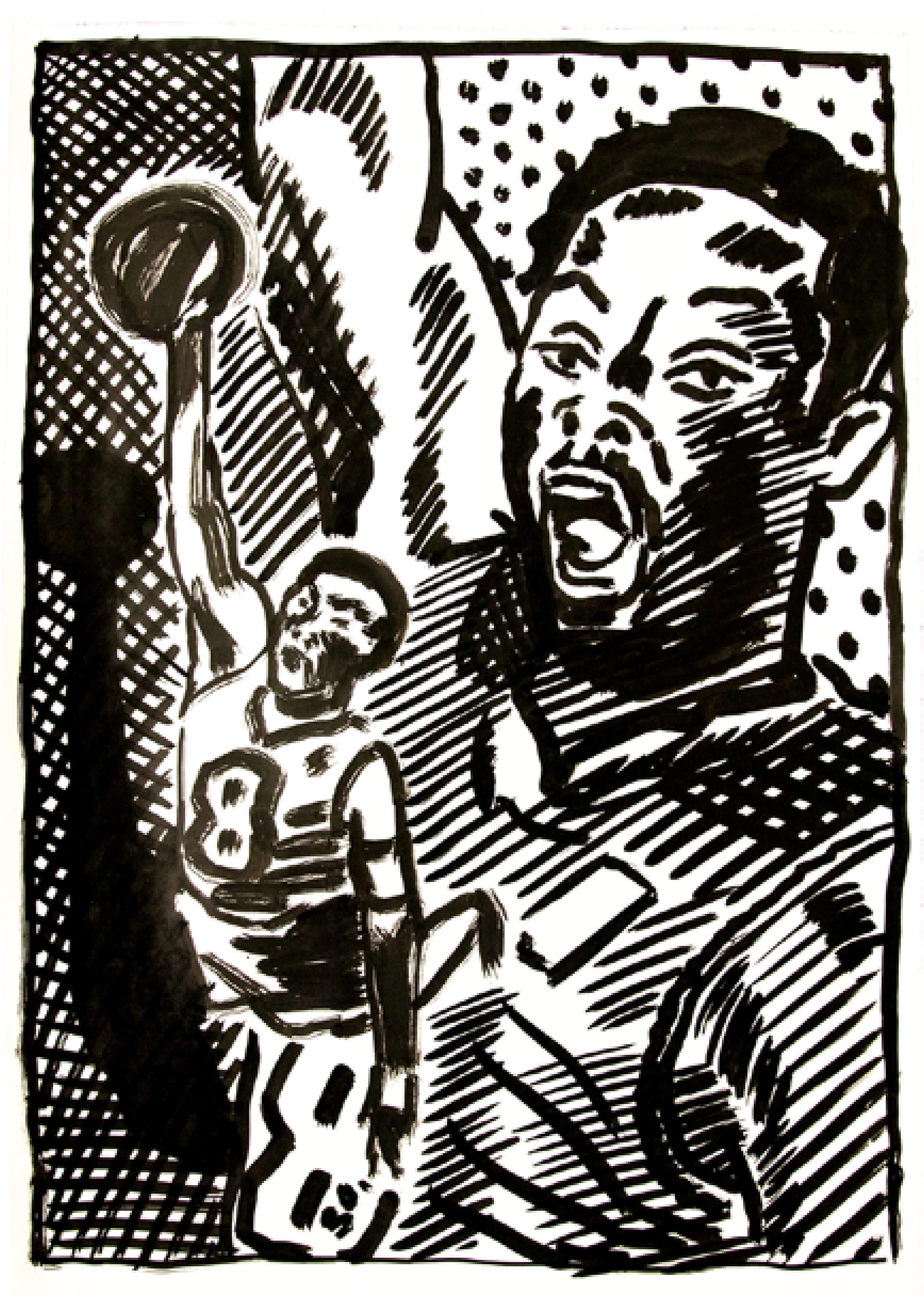 Tempestade 30, Pintura Tinta da china Vanguarda original por Francisco Vidal