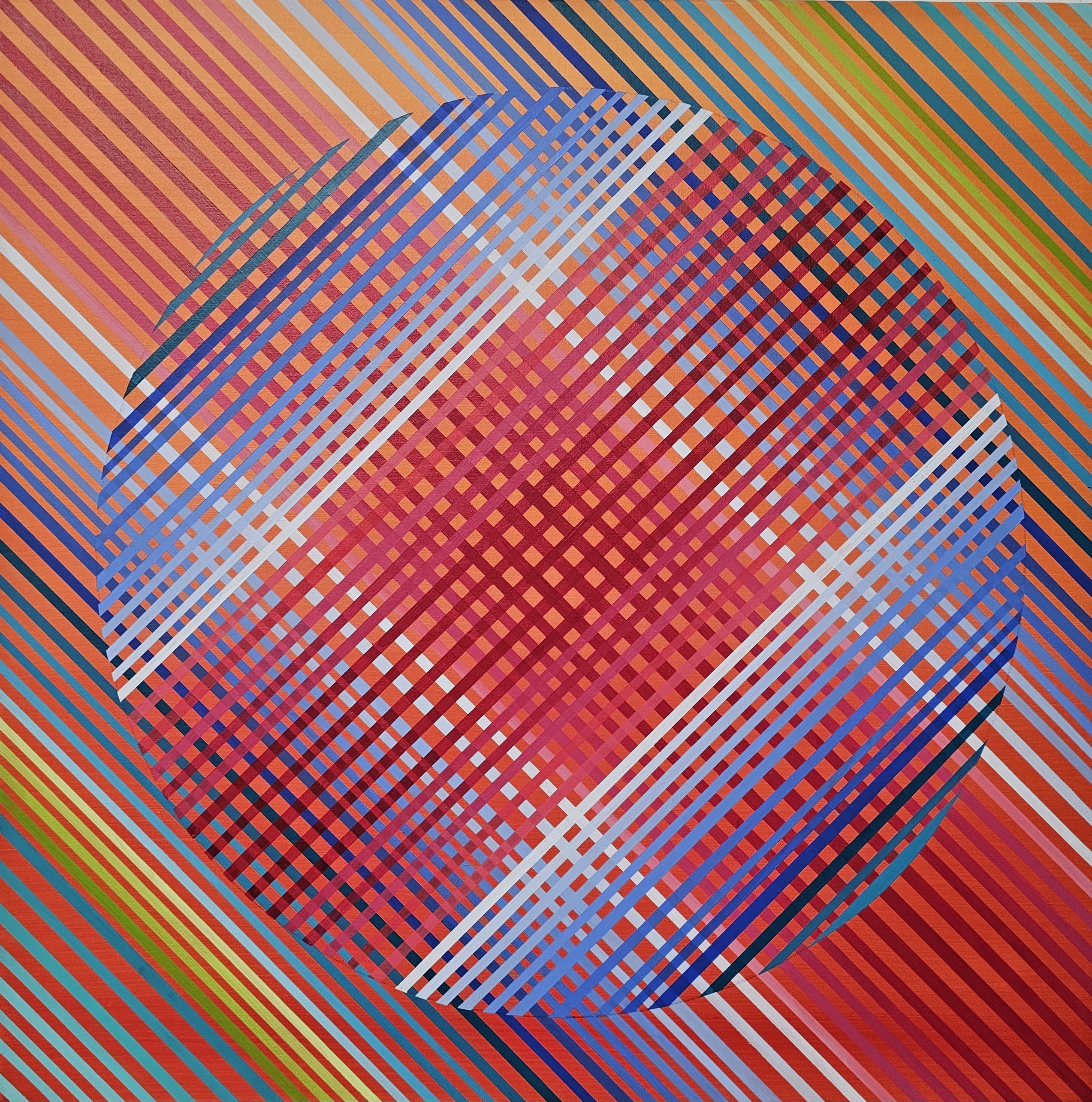 Staccato em Laranja, original Minimaliste Acrylique La peinture par Ana Marlene Lima