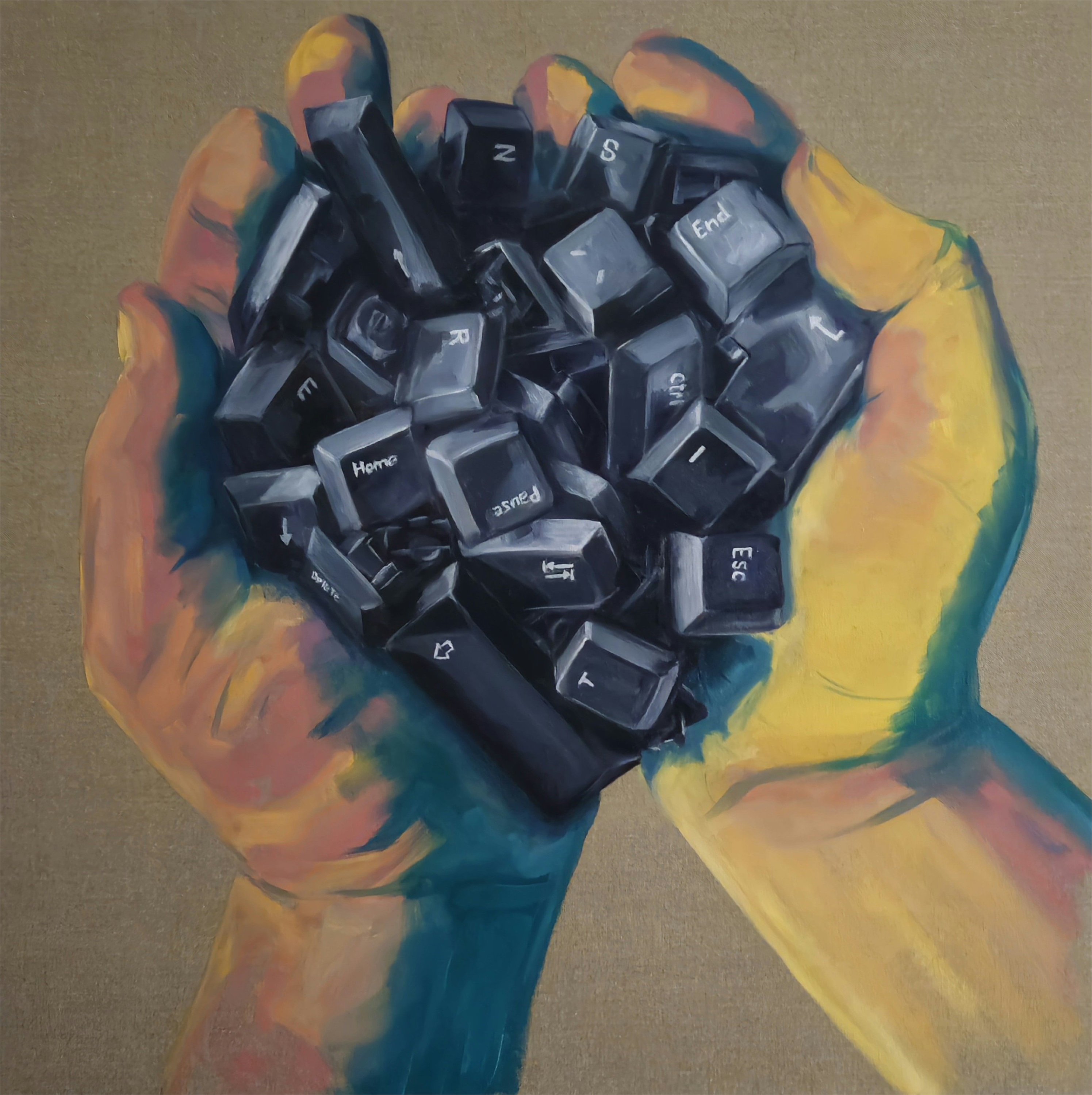 Sentir, original Paysage Pétrole La peinture par Sara Velez Malta