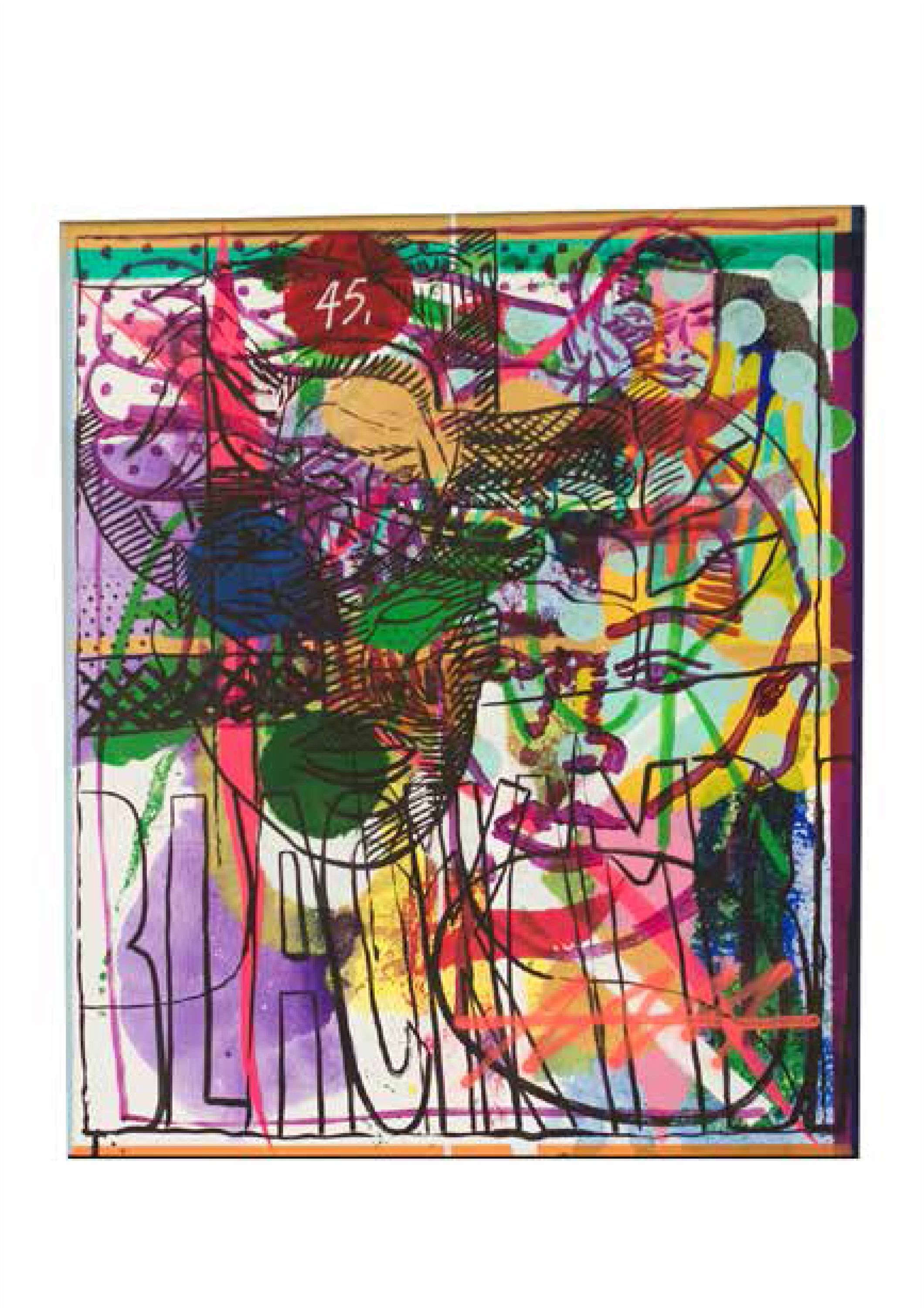 Black Mamba 45, original Avant-Garde Acrylic Painting by Francisco Vidal