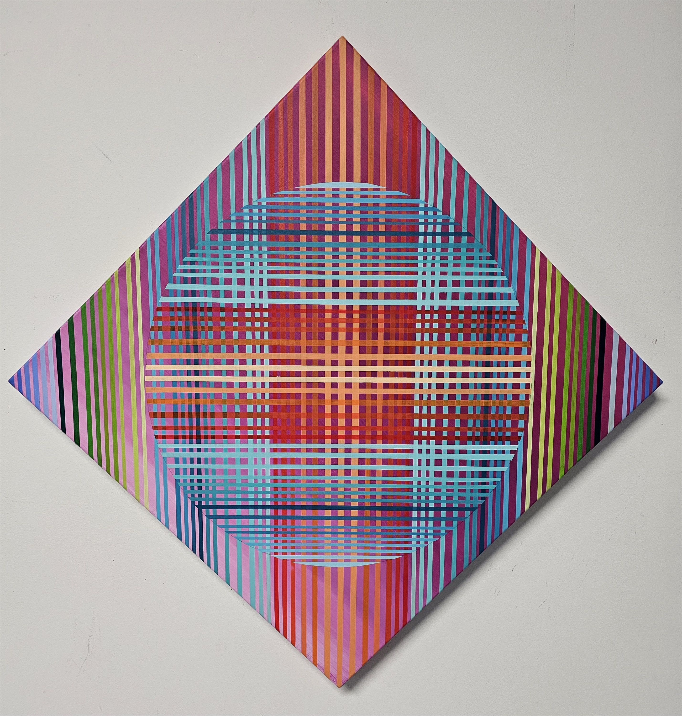 Staccato em Carmim, original Minimalista Acrílico Pintura de Ana Marlene Lima