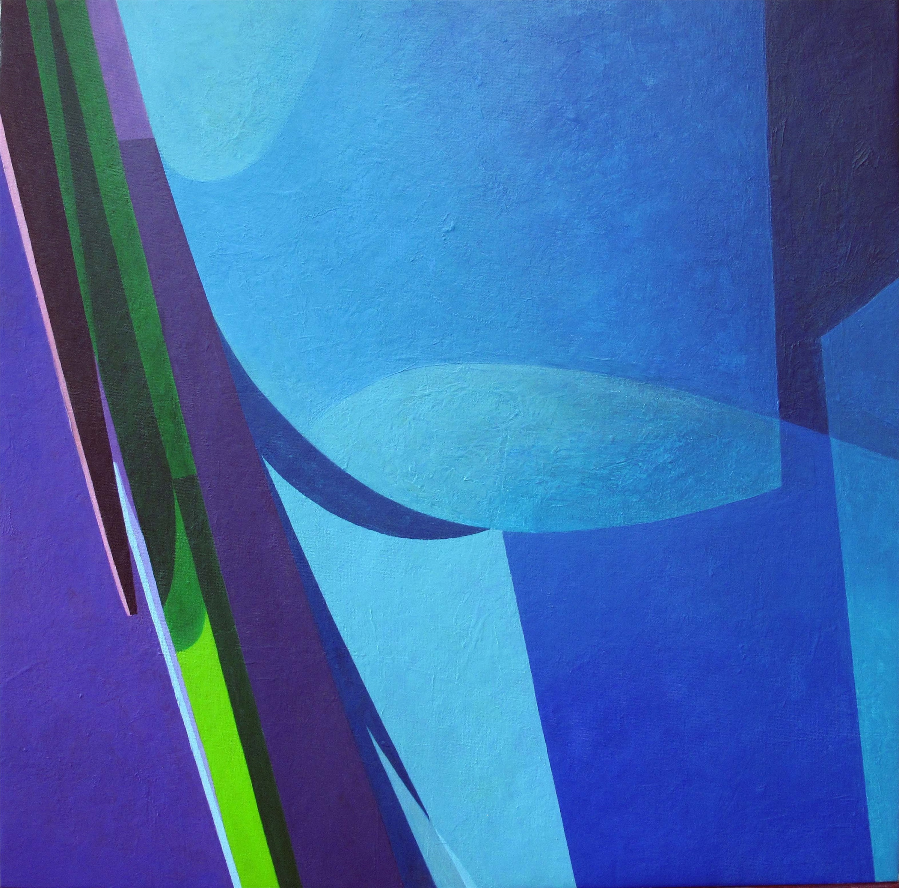 Ábside I, original Geometric Acrylic Painting by Acácio de Carvalho