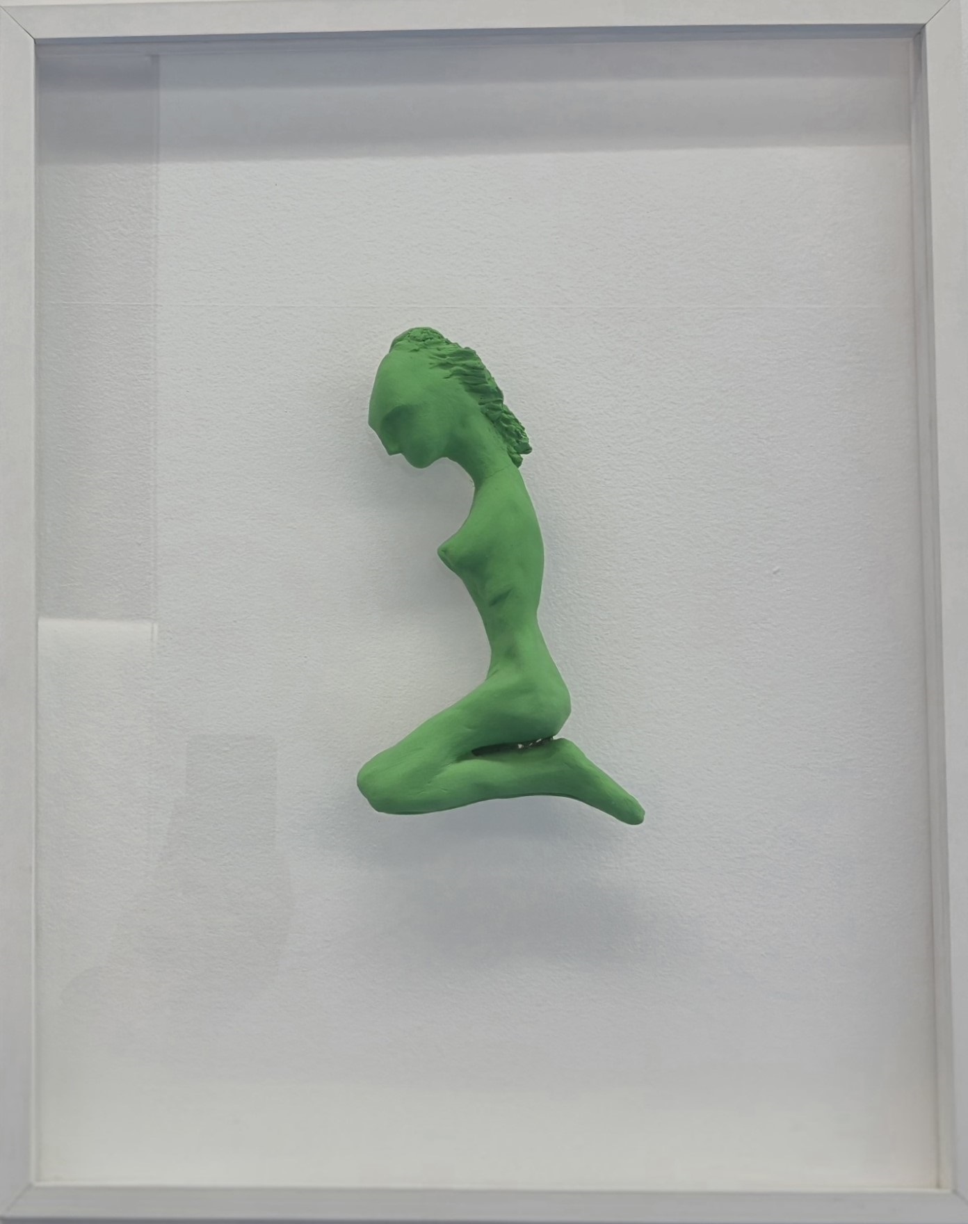 Mulher Verde, original Abstract Clay Sculpture by Marcia Ruberti