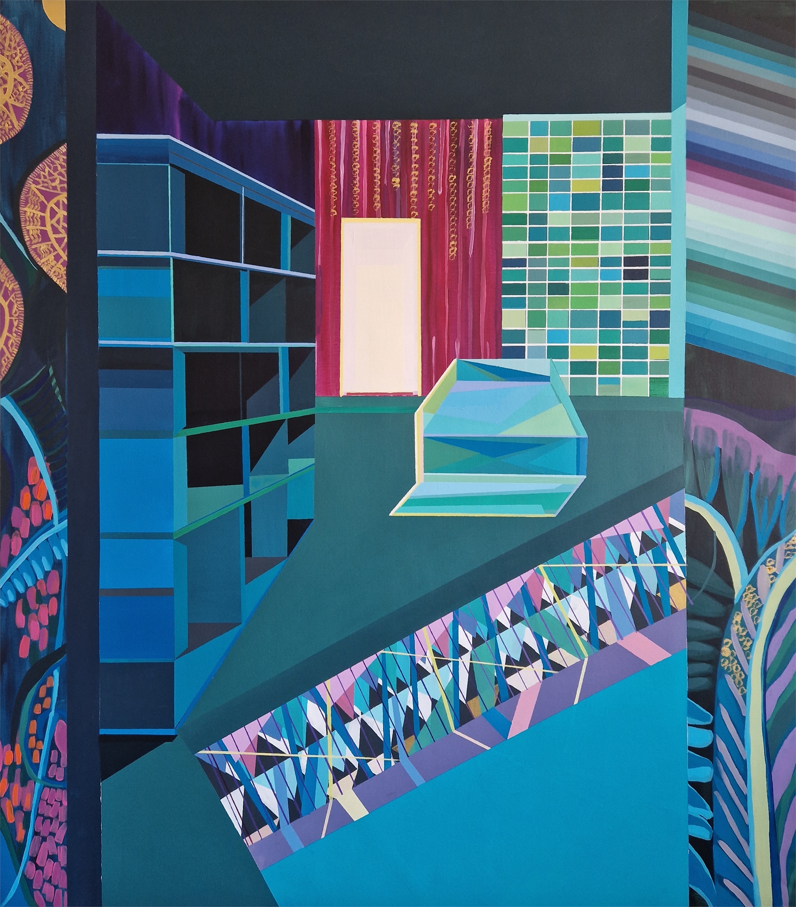 Nunca fui capaz de construir uma casa #5, original Abstract Acrylic Painting by Ana Pais Oliveira