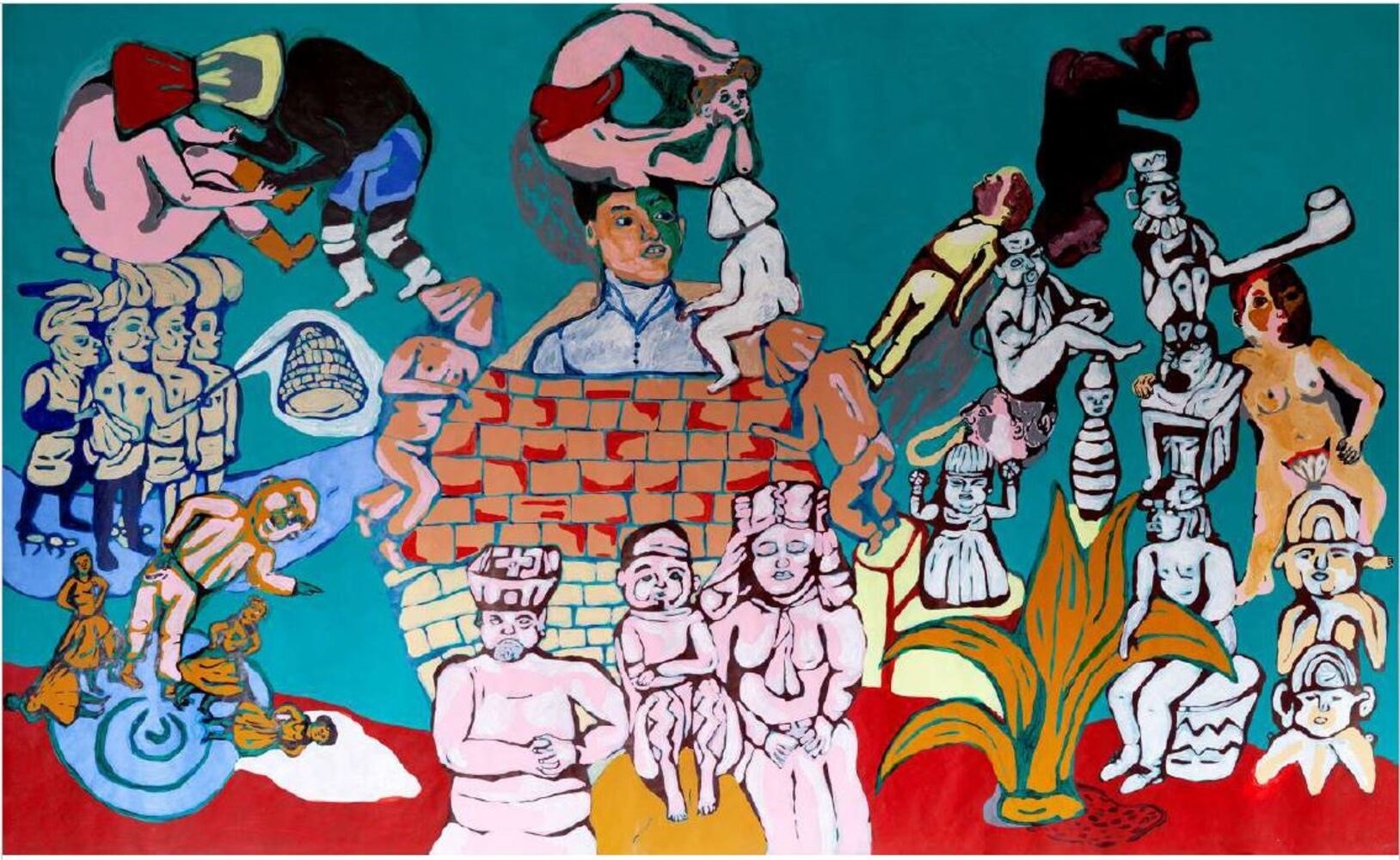 El povo y la plata, original Still Life Acrylic Painting by Sara Maia