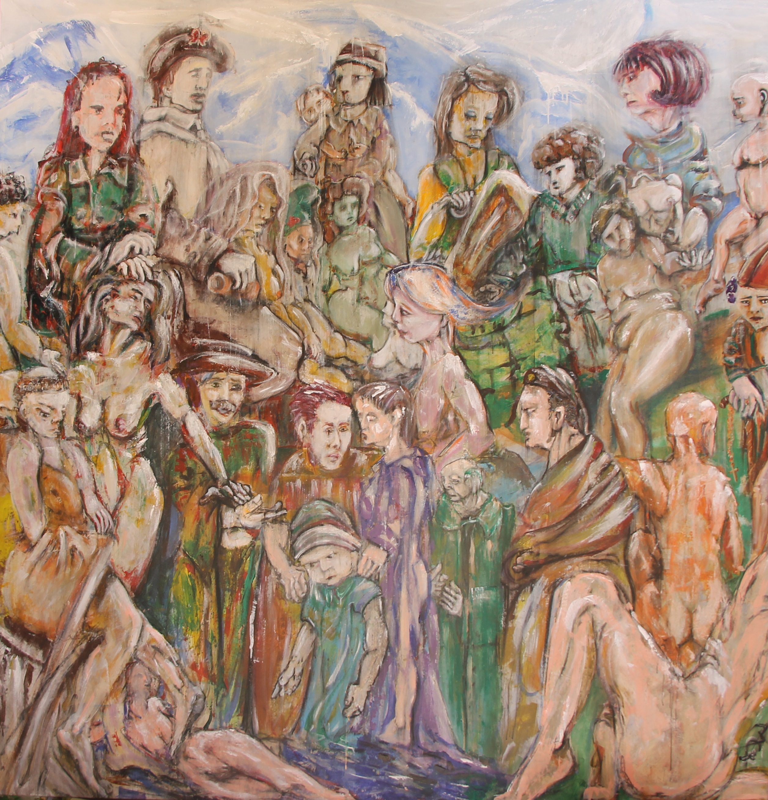 Travessia dos Silêncios, original Retrato Acrílico Pintura de Manecas  Camelo