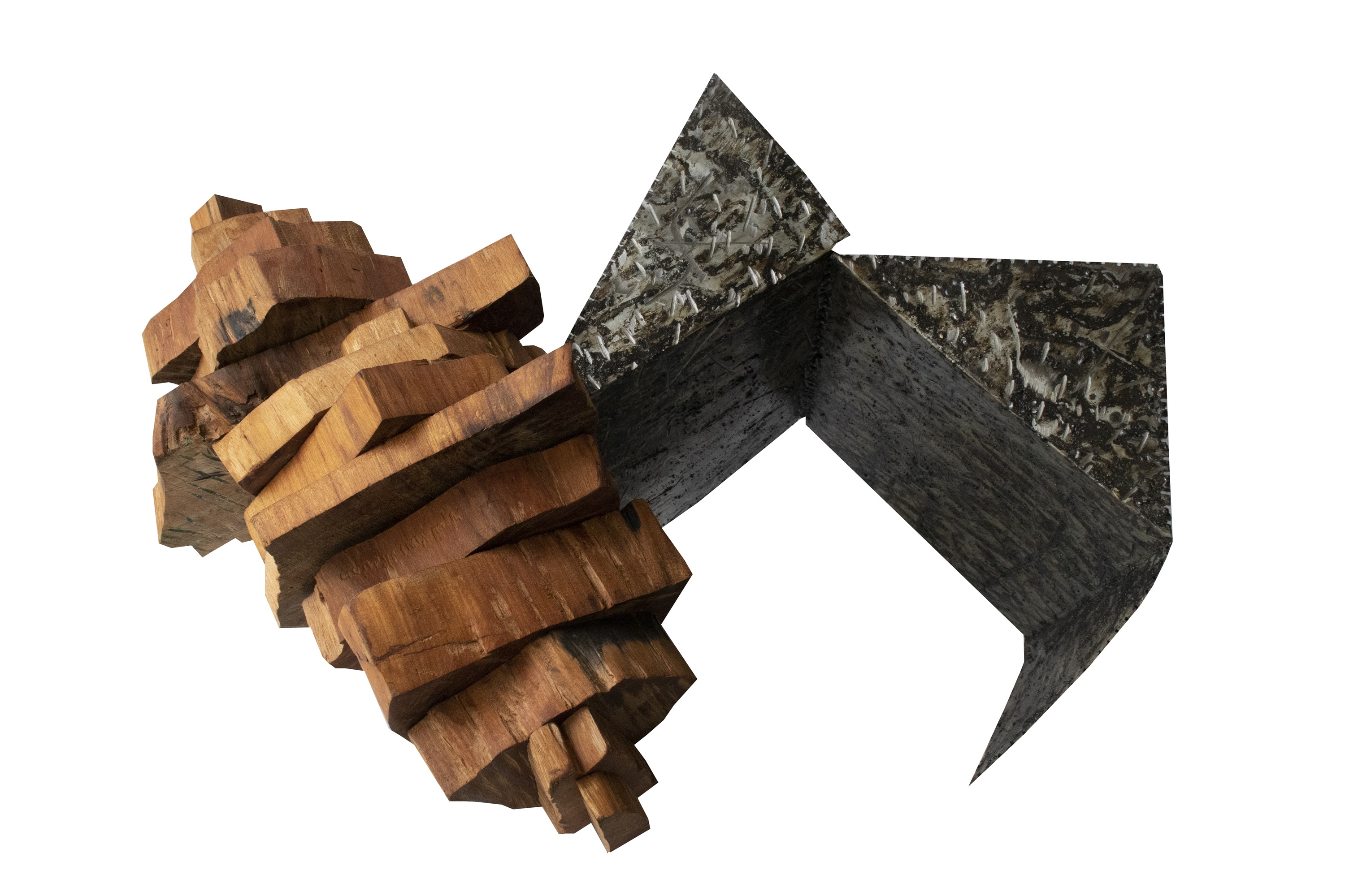 Digestão II, original Abstract Iron Sculpture by Miguel  Neves Oliveira