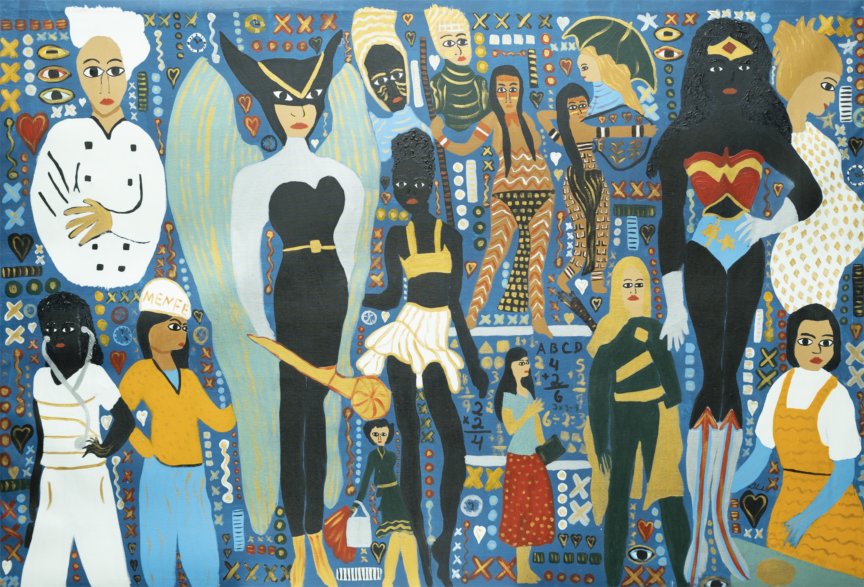 Fênix, original Figure humaine Acrylique La peinture par Zélia Mendonça