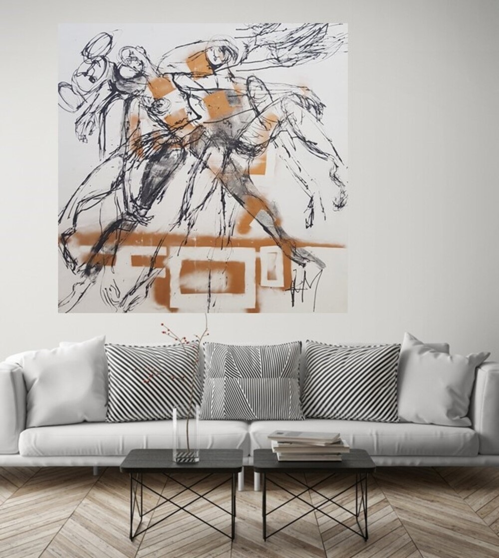 BIRDS III, original Animaux Technique mixte La peinture par Helena de Medeiros