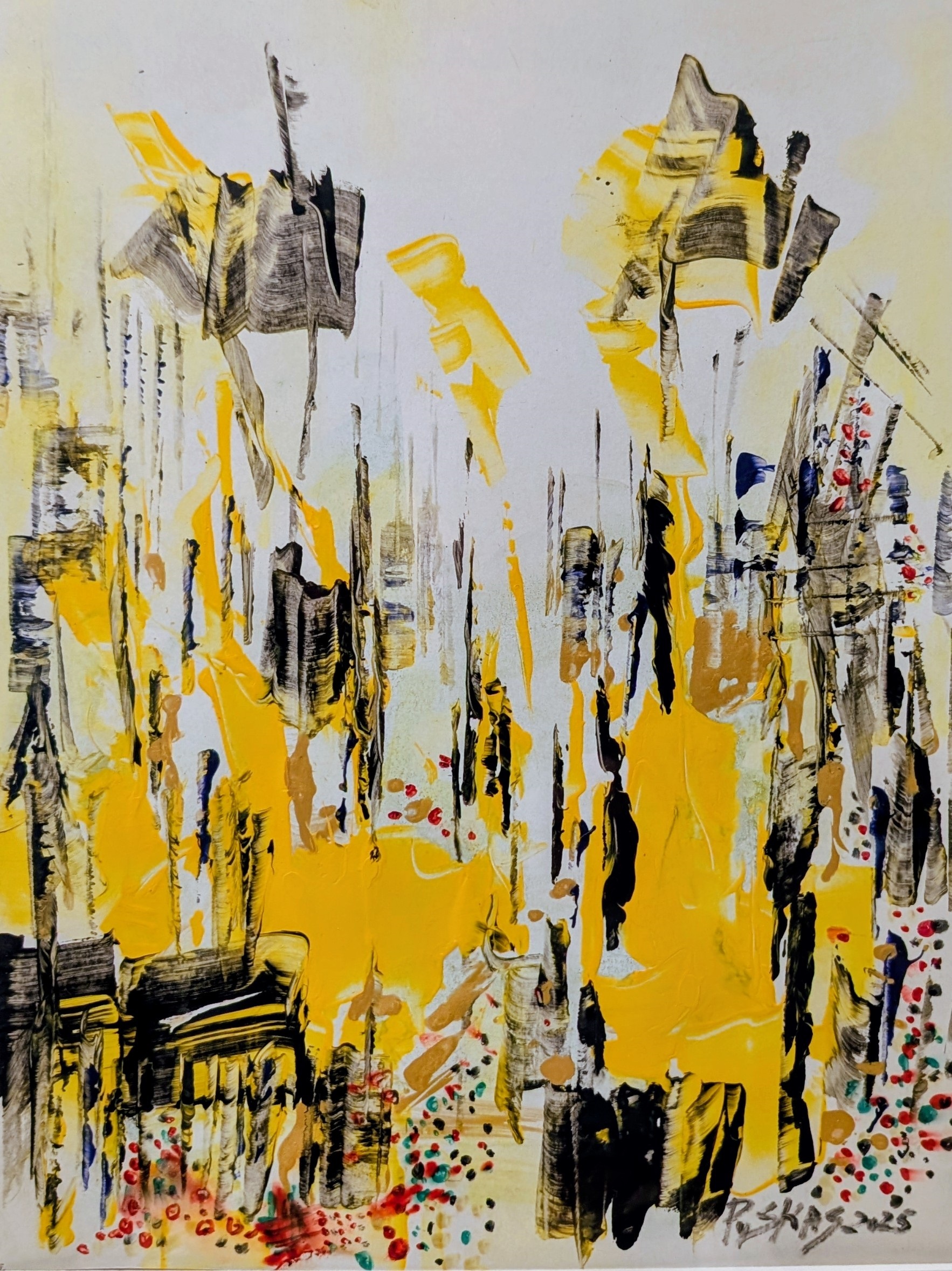 Abstrato, original Animals Mixed Technique Painting by Puskas - José  de Barros