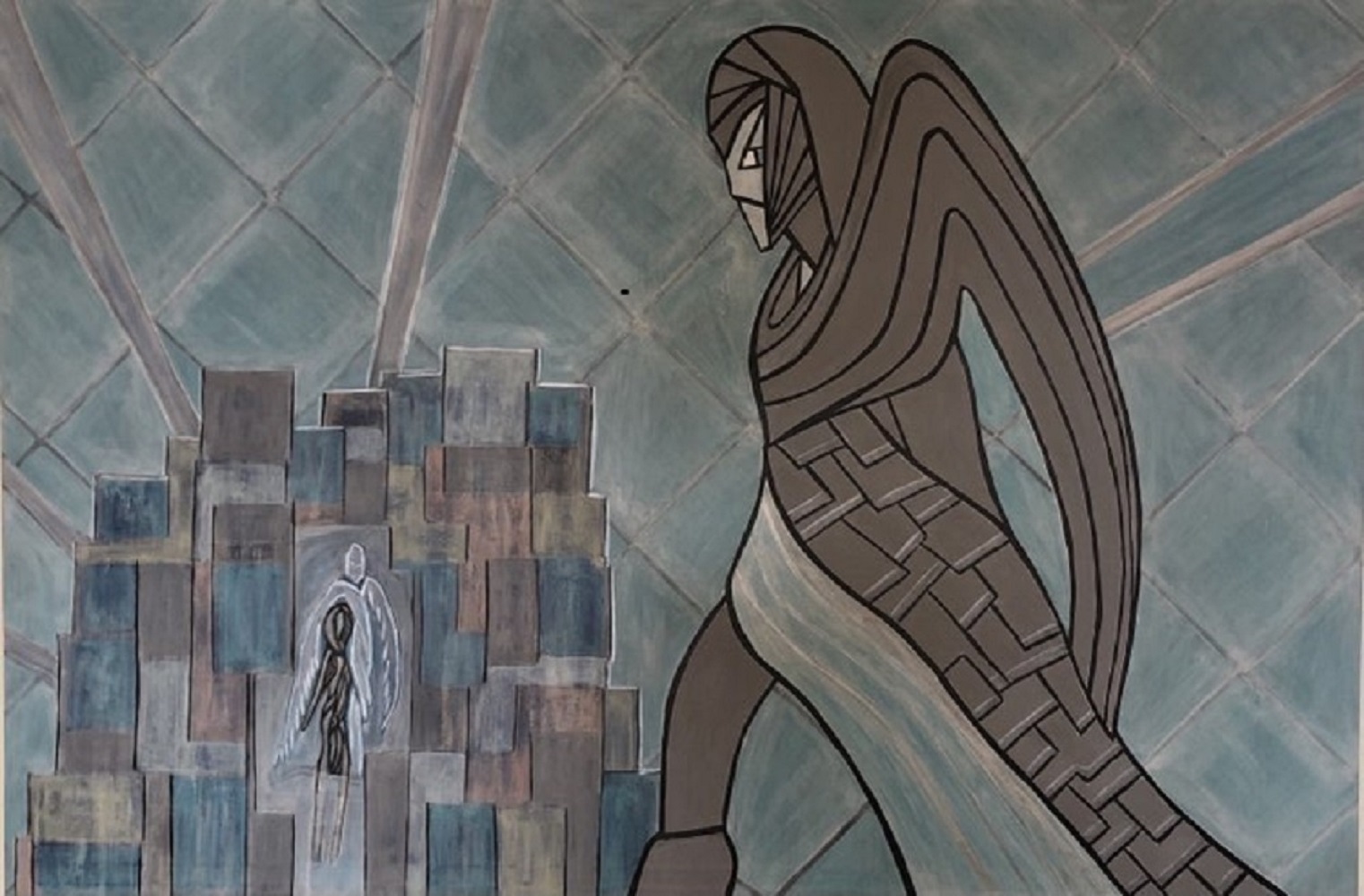 Criação dos Anjos, original Portrait Acrylique La peinture par Miguel  Mendel