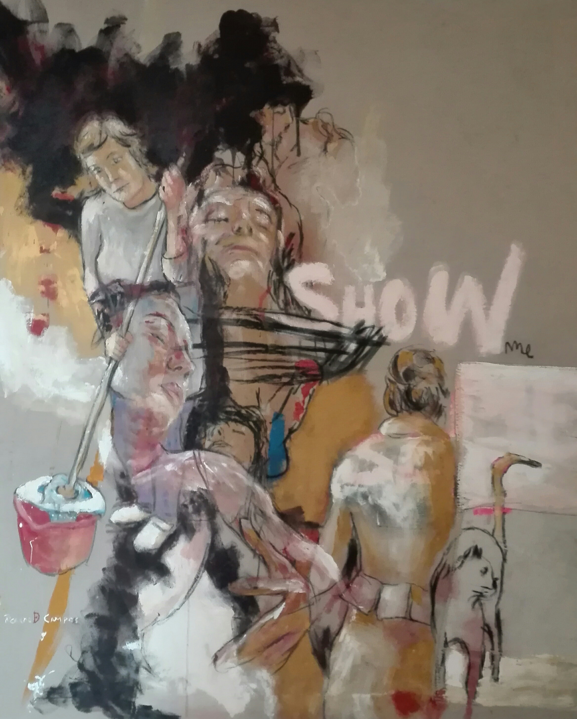 SHOW ME, original Figure humaine Toile La peinture par Ricardo de Campos