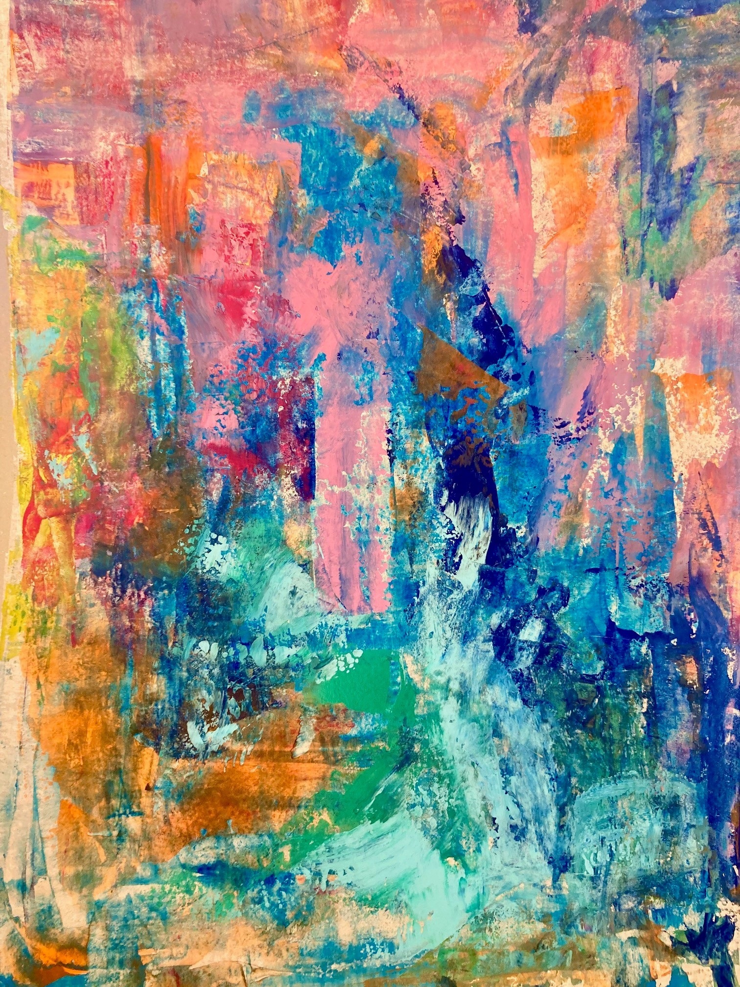 The One, original Animals Mixed Technique Painting by Nina  Onaur