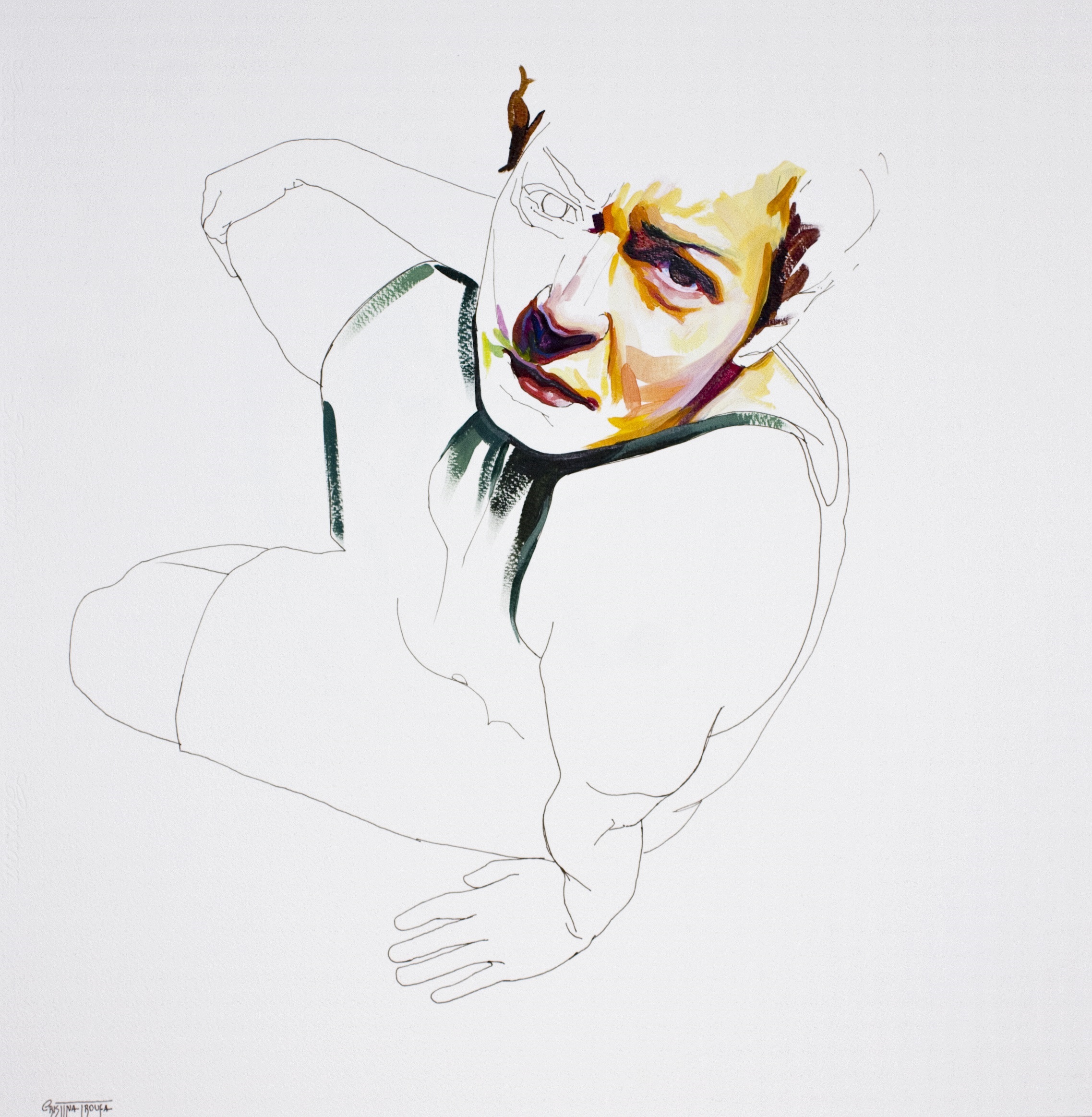 Exercício #8, original Cuerpo Acrílico Dibujo e Ilustración de Cristina  Troufa