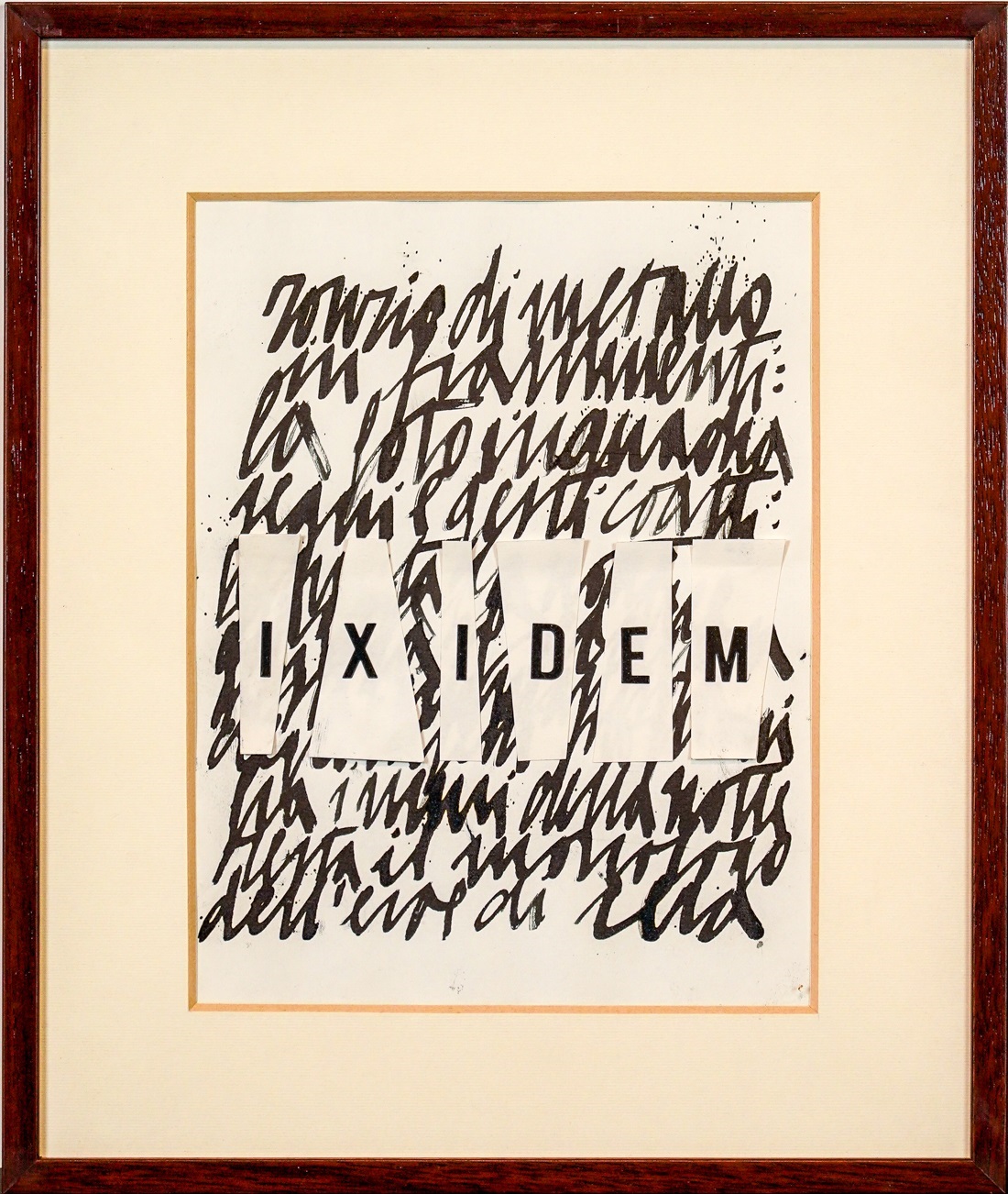 testo calligrafico e collage , original Resumen Técnica Mixta Dibujo e Ilustración de Giancarlo  Pavanello