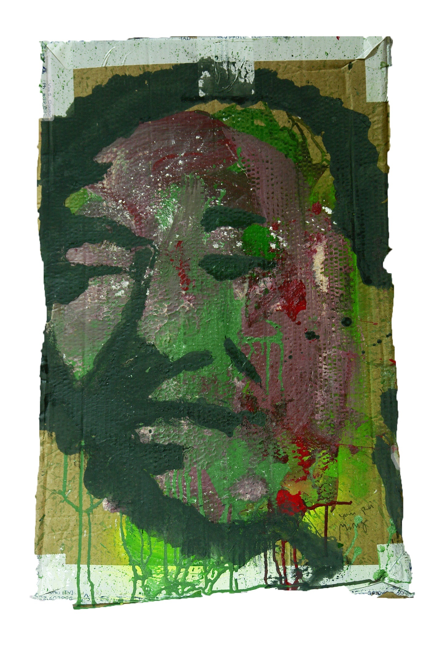 Yan Pei Ming, Pintura Técnica Mista Retrato original por Alexandre Rola