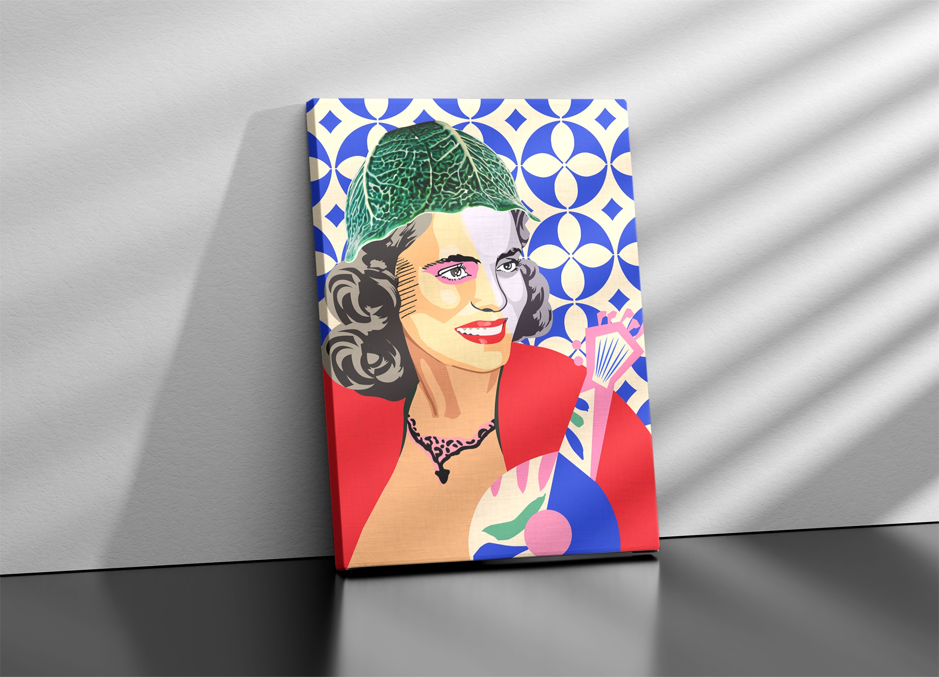 Amália (Tela), original Abstract Collage Drawing and Illustration by Maria João Faustino