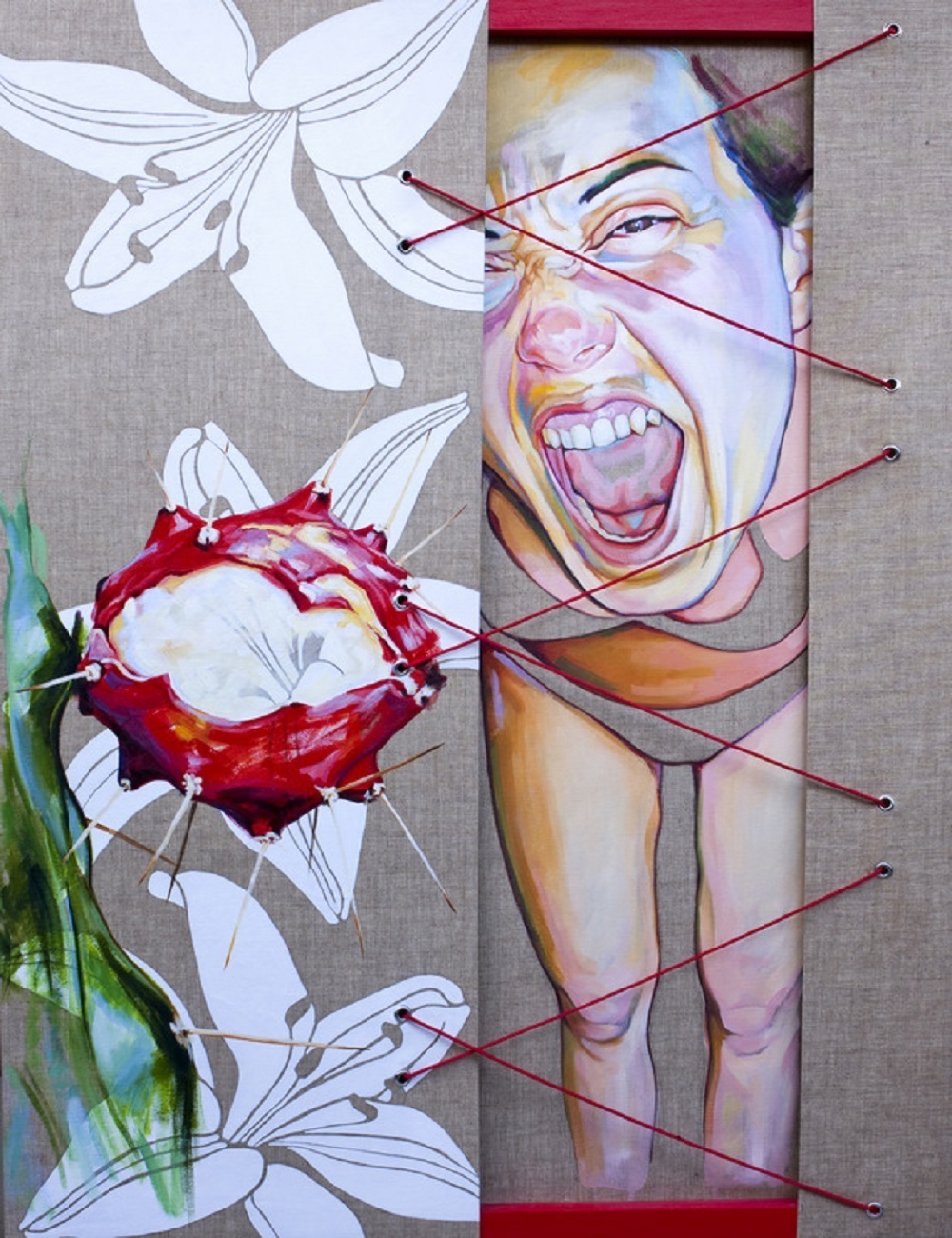 Boca do Corpo, original Minimaliste Acrylique La peinture par Cristina  Troufa