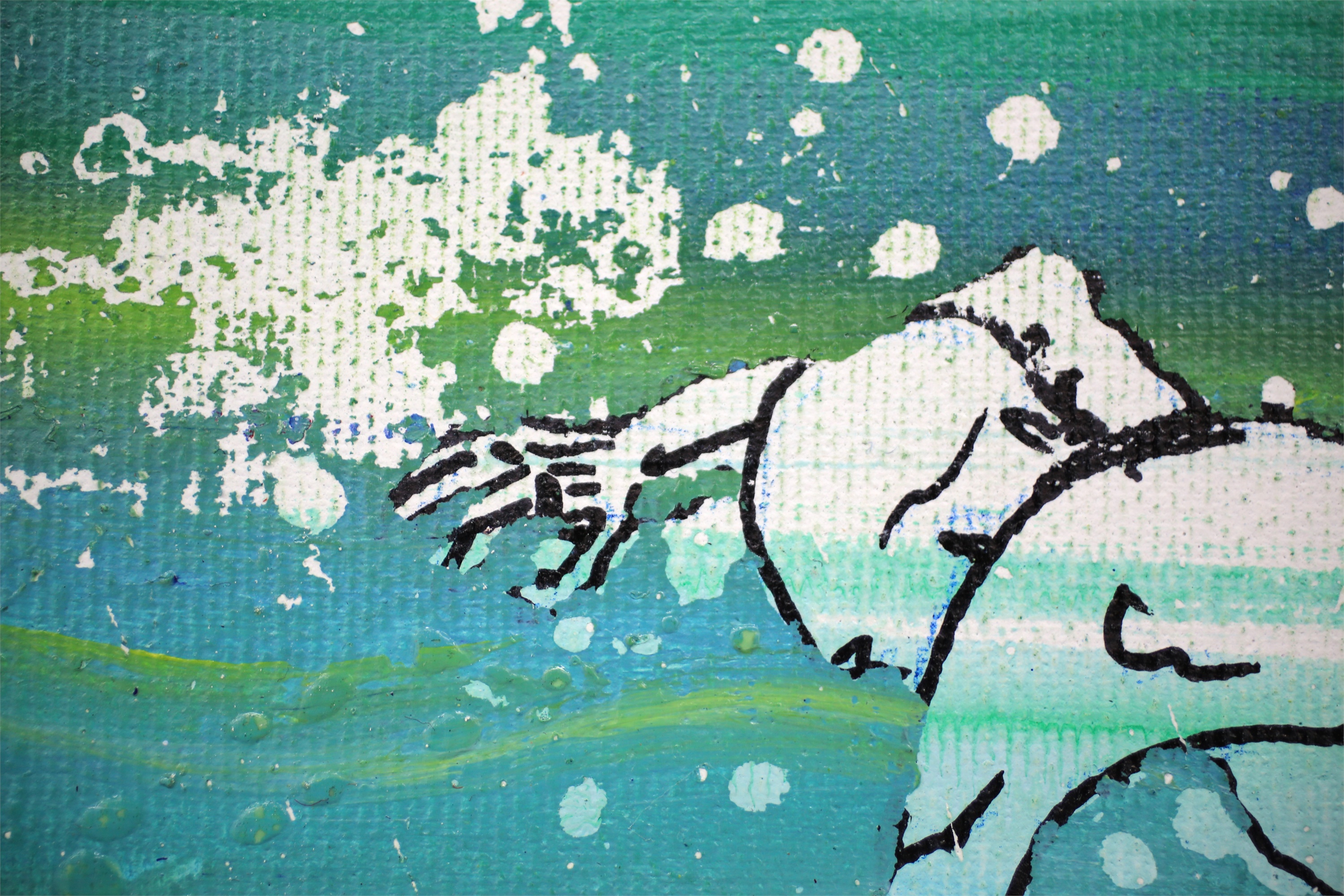 cor do mar, original Grande Acrílico Pintura de Manecas  Camelo