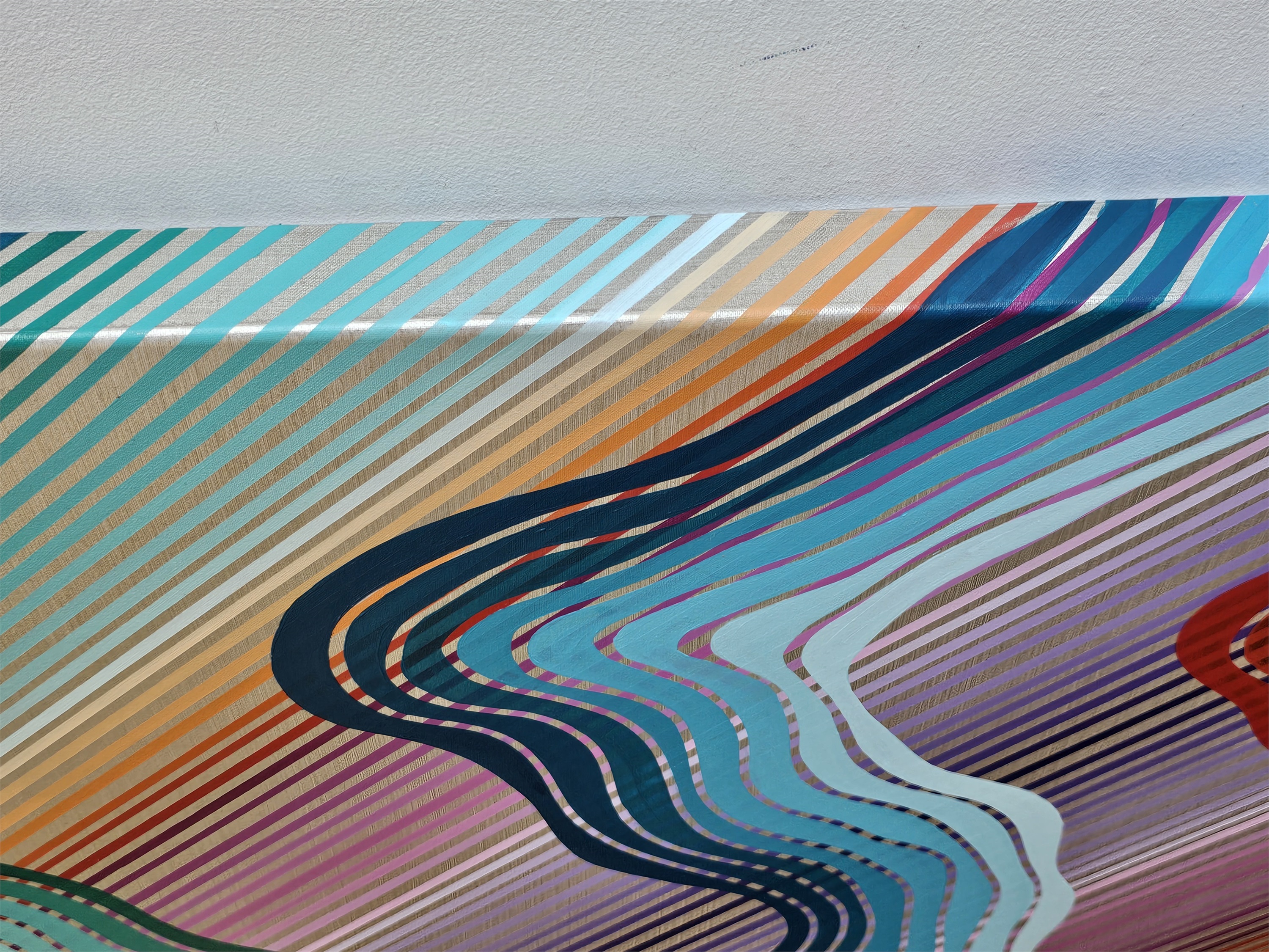 Frequenza em Estanho nº1, original Minimalista Acrílico Pintura de Ana Marlene Lima